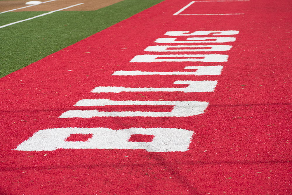 Photo of part of a baseball field
