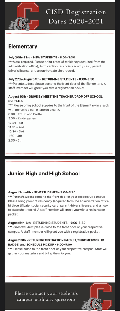 Registration Information