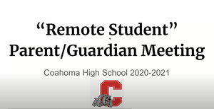 CHS "Remote Student" Parent/Guardian Meeting