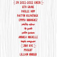 The 2021-2022 CJHS cheerleaders