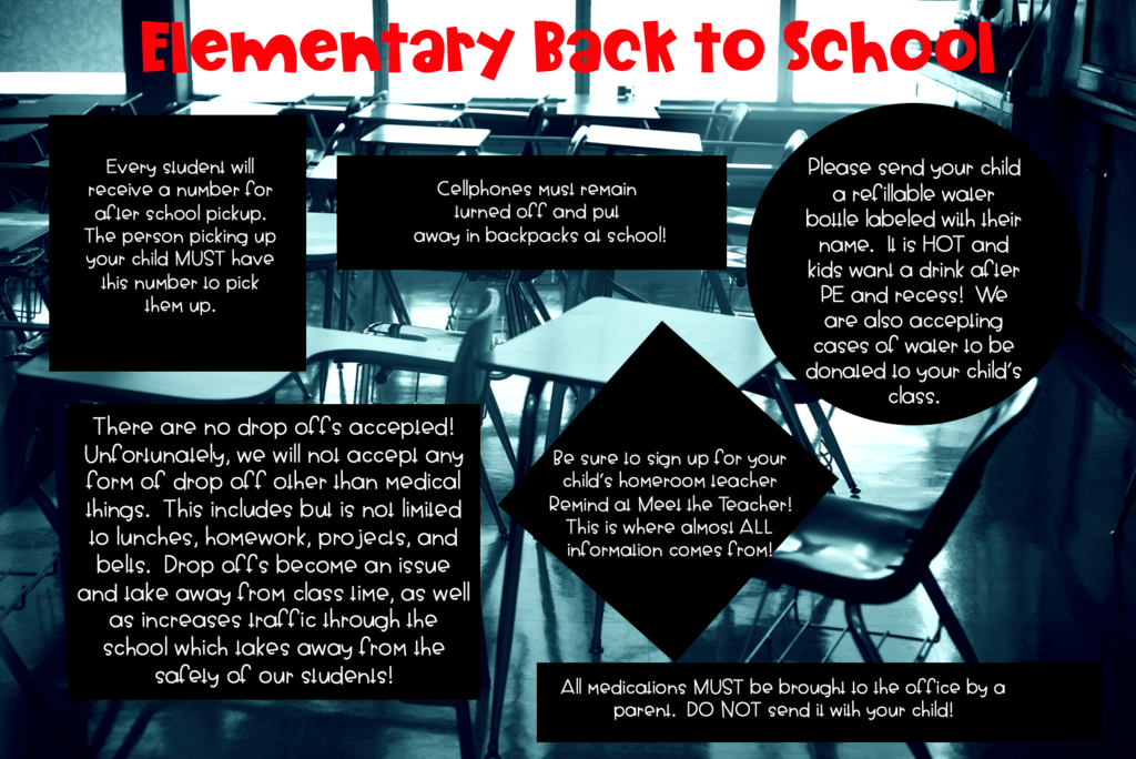 Elementary Back-to-school Reminders
